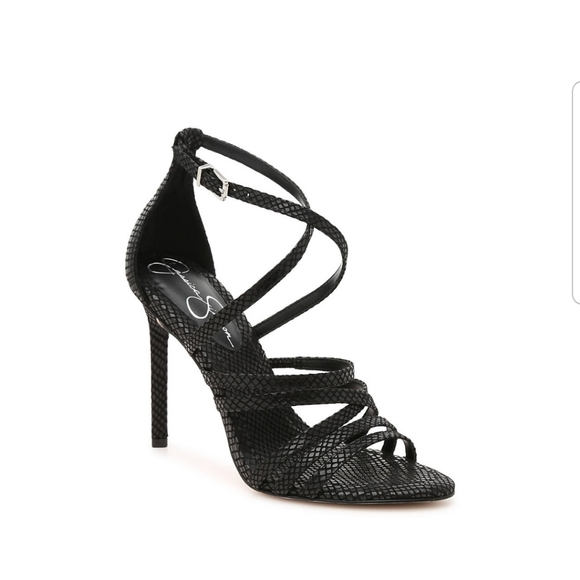 Jessica Simpson Shoes - Jessica Simpson Strappy Black Snake Print